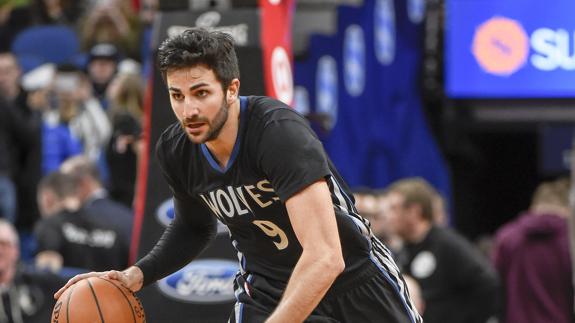 Ricky Rubio, durante el partido. 