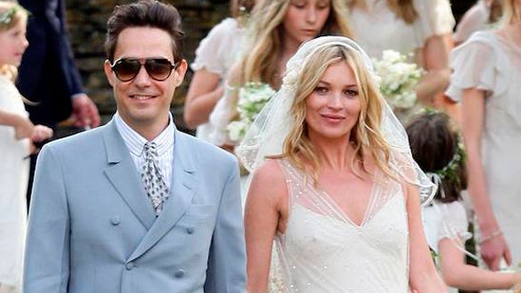 Kate Moss, en su boda.