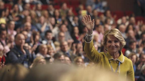 Esperanza Aguirre, durante el Congreso del PP de Madrid.