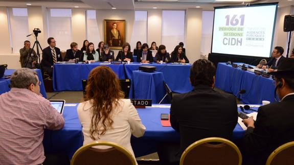 Reunión de la Comisión Interamericana de Derechos Humanos en Washington.