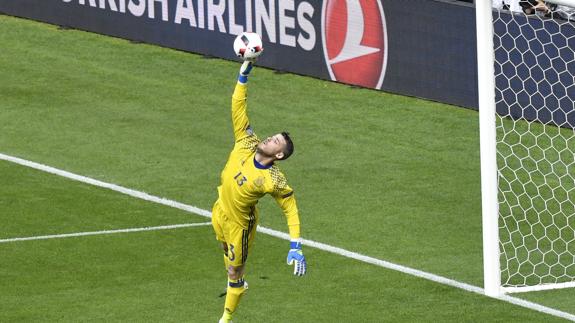 De Gea, en un partido con España. 