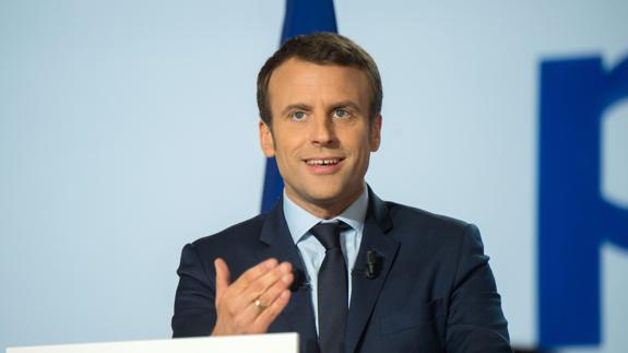 Emmanuel Macron, durante un mitin en Marsella.