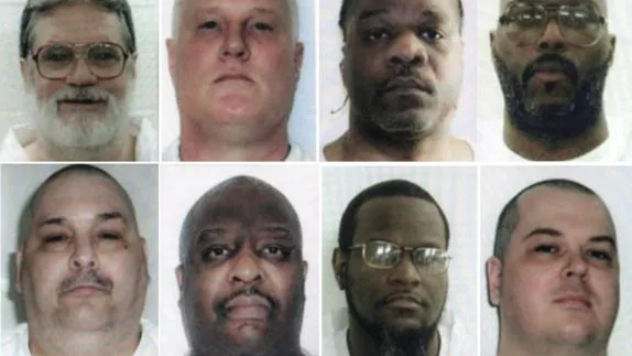 Los ocho presos condenados a muerte.