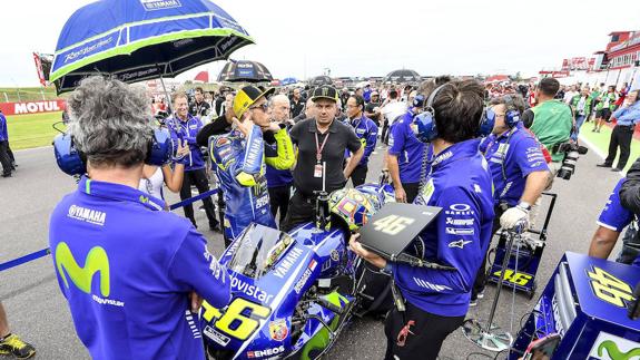 Rossi, antes de la carrera. 