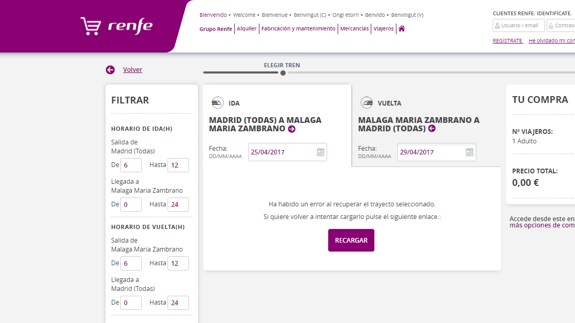 Web de Renfe.