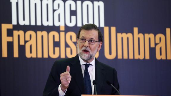 Mariano Rajoy, durante el acto.