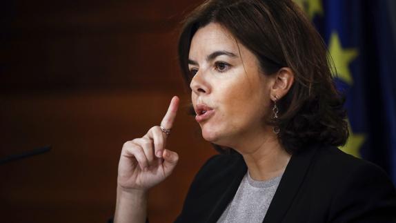 La vicepresidenta del Gobierno, Soraya Sáenz de Santamaría.