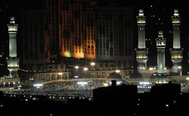 Vista de la Gran Mezquita de La Meca.