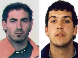 La Ertzaintza ha identificado como presuntos autores de la colocación de la bomba de Calahorra a Jurdan Martitegi Lizaso (i) y Arkaitz Goikoetxea Basabe (d). /EFE