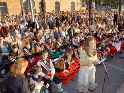 Evocación histórica en la puerta del Revellín y ofrenda floral a San Bernabé en las fiestas del patrón de Logroño 2007. /E.D.R: