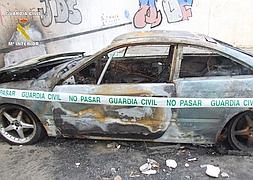 Detenidos tres jóvenes de Albelda por calcinar un vehículo