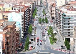 Imagen panorámica de la Gran Vía logroñesa./JUAN MARÍN