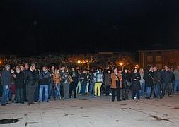 Concentración de protesta, ayer en Belorado/ DIARIO DE BURGOS