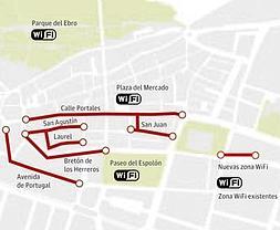 Logroño ampliará su red de zonas wifi                 a las calles más turísticas de la capital