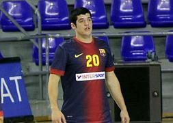 Beto Miralles, con la camiseta del FC Barcelona. ::                         L. R.
