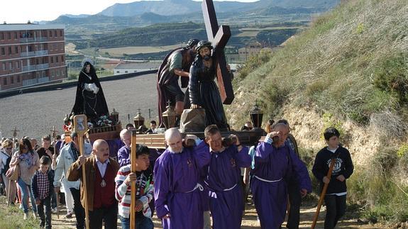 Un momento del ascenso./