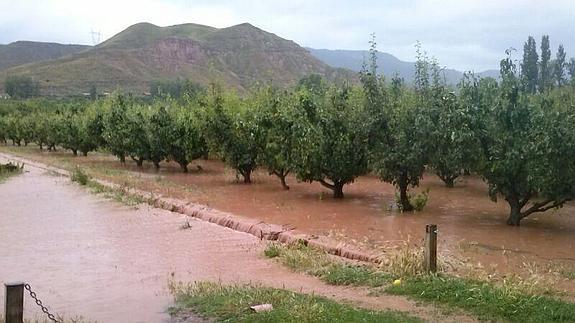 Una de las escenas vividas con la tormenta en Albelda. 