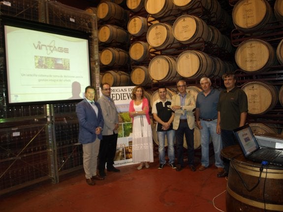 Promotores del proyecto, junto a Javier Ureña y María Martín. 