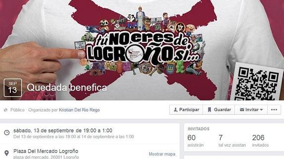 El grupo de Facebook 'Tú no eres de Logroño si no...' organiza el día 13 una quedada solidaria