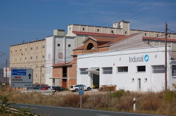 Vista de Indusal, muy cerca de la Harinera de Nájera. 