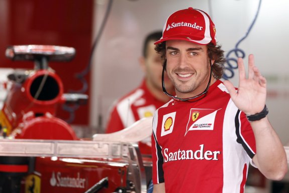 Alonso, en el 2011 en el Circuito de Cataluña. 