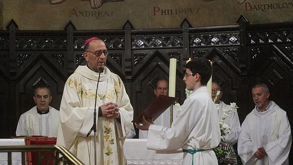 Juan José Omella, en la iglesia del Seminario. 