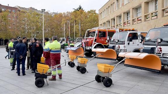 La presentación del dispositivo en la plaza del Ayuntamiento.