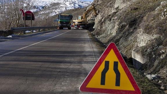 El deshielo provoca un desprendimiento en San Román de Cameros
