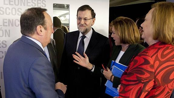 Sanz, junto a Rajoy, Cospedal y Rudi en el Comité Ejecutivo Nacional del PP. 