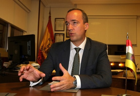 Martínez, durante la entrevista..