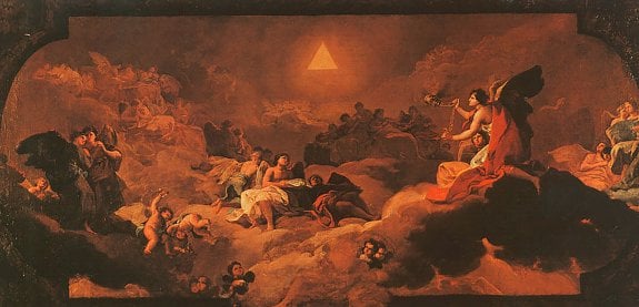 'El nombre de Dios adorado por los ángeles', cuadro de Goya que se muestra en la exposición. :: r. c. 