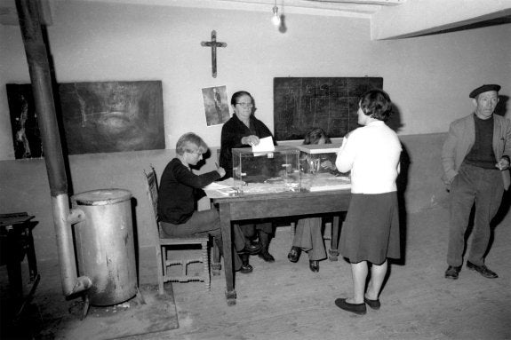 Del blanco y negro. Las primeras elecciones democráticas en los ayuntamientos riojanos se celebraron el 3 de abril de 1979. 