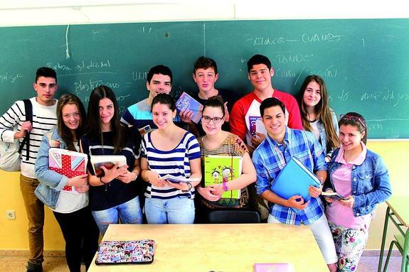 Un grupo de alumnos de Calahorra que afrontarán los exámenes de acceso a la universidad. 