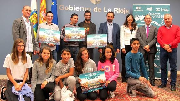 Voluntarios premiados por su esfuerzo en la limpieza de los ríos riojanos. 