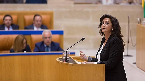 Andreu, en el Parlamento, con Ceniceros al fondo