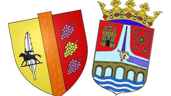 Escudos de Montussan y San Vicente. 