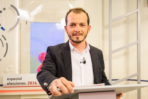 El cabeza de lista de Ciudadanos por La Rioja, Pablo Baena. :: f. díaz