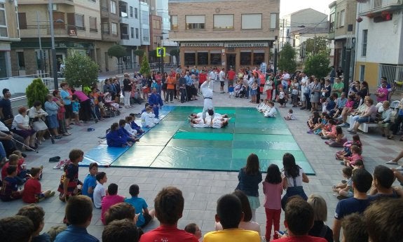 Lucha en el tatami. 