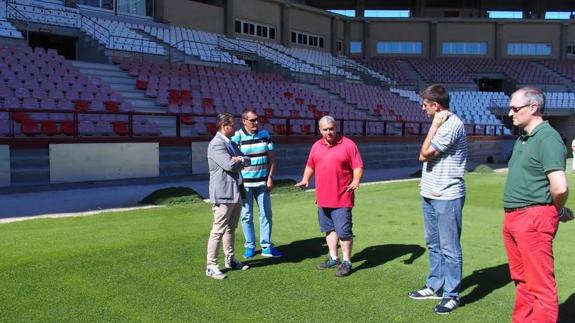 Visita del concejal Javier Merino a Las Gaunas