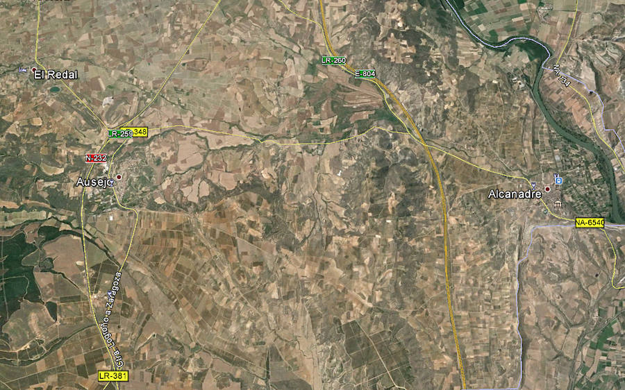 Enlace vial entre Ausejo y Alcanadre. 