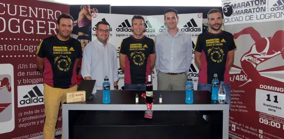 Marco, Merino, Pedro Ferrer, Azcona y Miguel Ferrer, ayer en la presentación. :: justo rodríguez