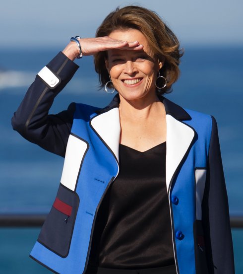 La actriz Sigourney Weaver,  ayer en San Sebastián. :: AFP