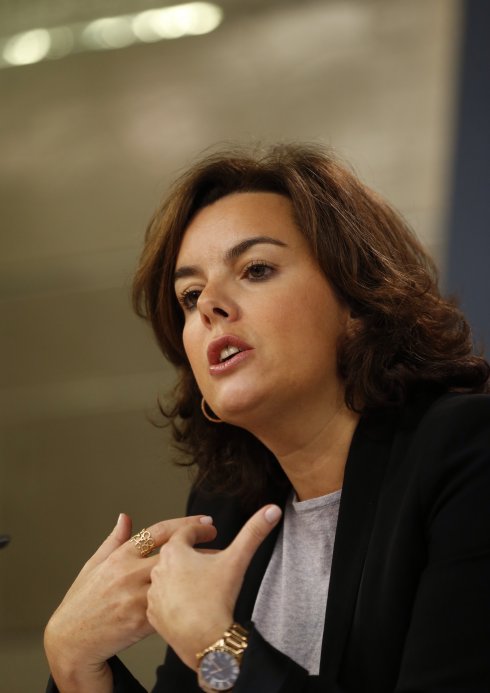 La vicepresidenta Soraya Sáenz de Santamaría. :: j. garcía