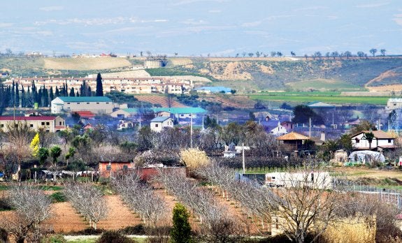 Zona de huertas y chales en Villamediana de Iregua. :: miguel herreros