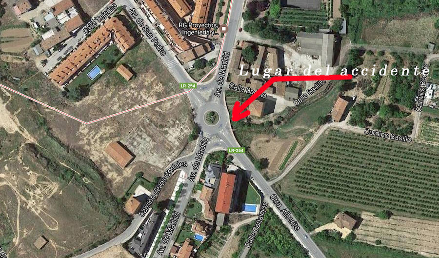 Lugar del accidente. 