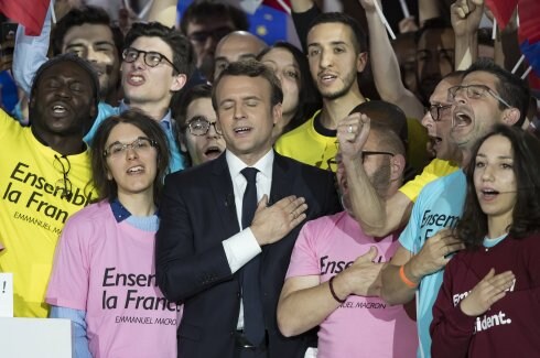 Macron, ayer durante un acto celebrado en París. :: I. L. / efe
