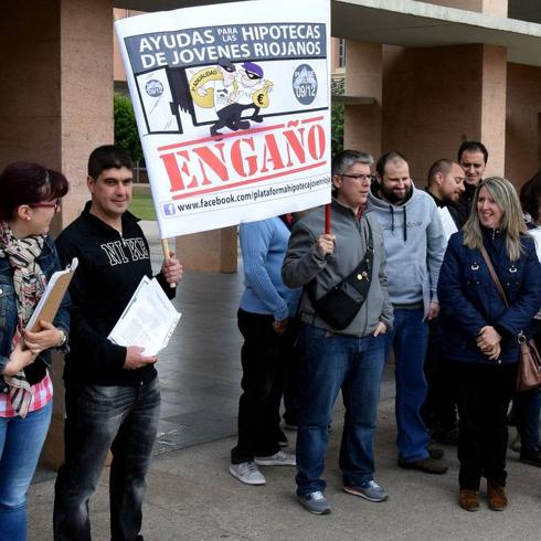 Protesta de afectados, en 2015