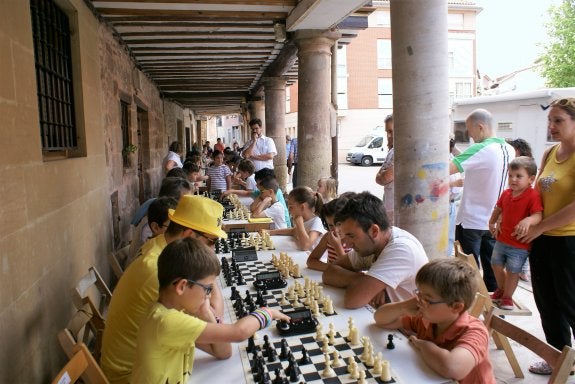 Partidas de ajedrez en la calle. 