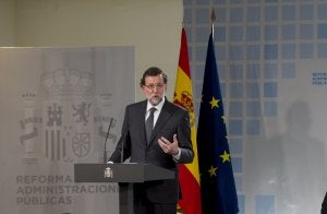 Rajoy, en la clausura de las jornadas sobre reforma de las administraciones públicas. ::
IGNACIO GIL