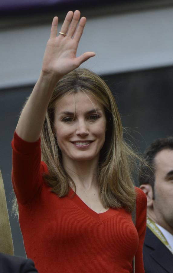 Hoy se cumplen diez años de la boda entre los Príncipes de Asturias. En la imagen, Doña Letizia en 2012.
